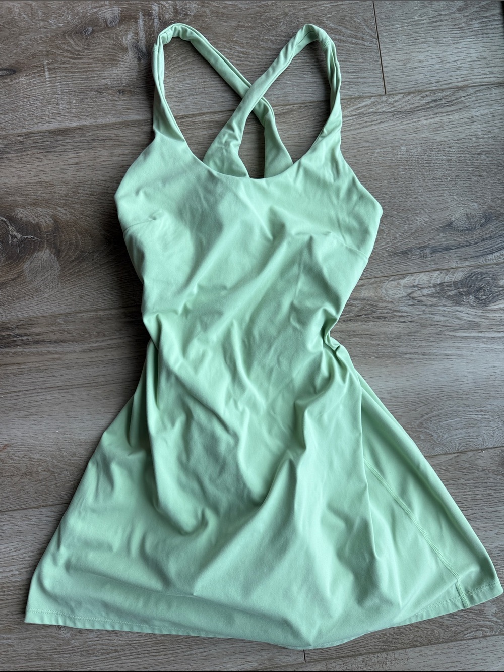 Green Cross-Back Athletic Dress